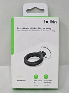 Belkin Secure Holder with Key Ring for Apple Airtag F8W973btBLK | Black - Photo 1 sur 3