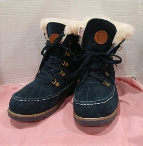 Bota para mujer Lamo Taylor al tobillo invierno con cordones gamuza azul marino talla 9 - Imagen 1 de 13
