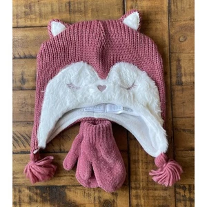 The Children's Place Girls' Hat & Gloves / Mitten Pink Size L NEW - Picture 1 of 12