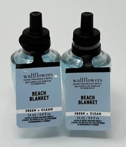 2 BATH & BODY WORKS BEACH BLANKET WALLFLOWER FRAGRANCE REFILL BULB PLUG IN LOT - Picture 1 of 4