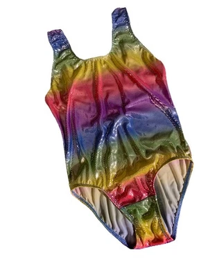 Sand N Sun One Piece Shimmery Swimsuit Girls Size 7 Colorful - Image 1 of 4