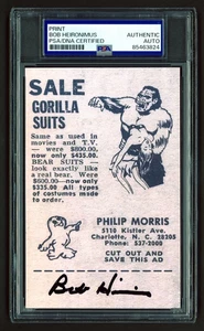 Bob Heironimus signiertes Foto (PSA) Patterson-Gimlin Film Bigfoot Gorilla Anzug Werbung - Bild 1 von 2