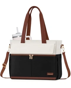 Laptoptasche für Frauen 15,6 Zoll Canvas Laptop Große Kapazität Arbeitstaschen Mehrere... - Bild 1 von 9