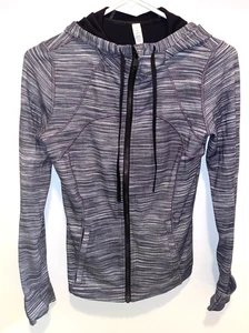 Lululemon Jacke Damen 8 grau Define Kapuze sportlich durchgehender Reißverschluss Golf Yoga Null - Bild 1 von 7