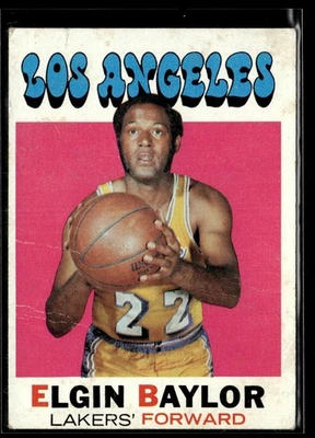 Juego de descanso #10 Topps Elgin Baylor 1971-72 bajo grado Foto 1 de 2