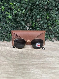 Ray-Ban Hexagonal Flat Sunglasses RB3548N 001/58 Gold #25 - Picture 1 of 7