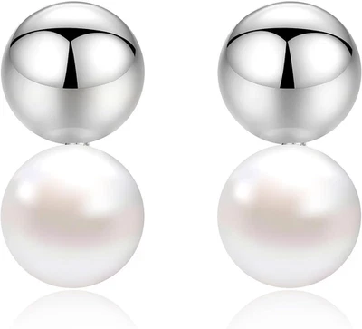 Perlenohrringe Statement Tropfen Süßwasser Brautschmuck - Bild 1 von 4