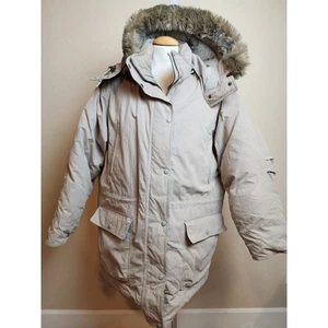 LL Bean Damen Gänsedaunen Parka Kunstfell Kapuze XL Oberschenkellang extra warm - Bild 1 von 12