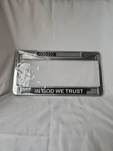 "IN GOD WE TRUST" Chrome Plate Frames Front & Back - Bild 1 von 2