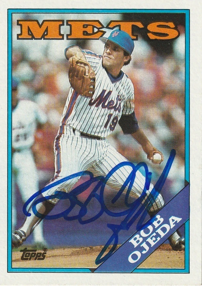 BOB OJEDA NEW YORK METS  SIGNED 1988 TOPPS CARD #558 - Image 1 of 1