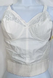 Sujetador elástico de colección 36B Warner's con correas elásticas Bustier sujetador puntiagudo pinup nuevo con etiquetas - Imagen 1 de 23