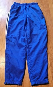 VTG 90's Nike Windbreaker Ankle Zip Lined Nylon Track Pants Blue Baggy Y2K Sz M - Picture 1 of 16