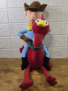 VTG 1999 Stuffins COWBOY ON OSTRICH Christmas Plush, Rudolph/Misfit Toys, Preown - Picture 1 of 7