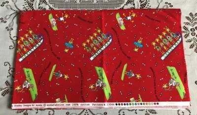 MODA Fabric #13046, HAPPY HOWLIDAYS Dogs Amy Bradley 1 yard, 44" Holiday - Image 1 of 3