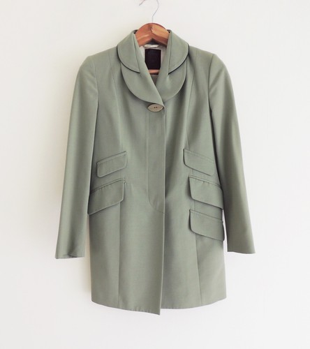 MAISON MARGIELA JOHN GALLIANO 1989 Giacca Verde Bottone Foglia Su Taglia Come Nuova Maison Martin Margiela