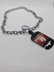 Flamingo dog Necklace Choke Chain Plate Chrome 3mm - L60 cm - Picture 1 of 3
