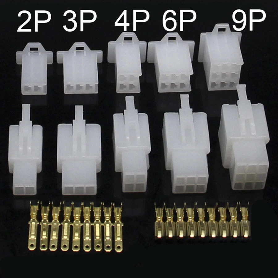 2.8mm 2/3/4/6/9 Way Pin Mini Connector Plug And Socket Kits Motorcycle Car Auto - image 1 of 4
