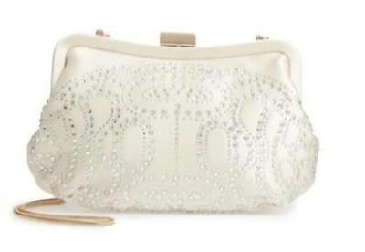 Bolso de mano BADGLEY MISCHKA Doe satinado - marfil Foto 1 de 4