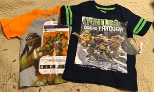 Boys Teenage Mutant Ninja Turtles Lot of 2 Shirts Size 4 NWT - Picture 1 of 2