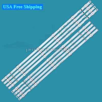 8Pcs LED strips For PHILIPS 55PFL5402/F7A 55PFL5601/F7 UDULED0GS059 UDULED0GS060 - Image 1 of 4