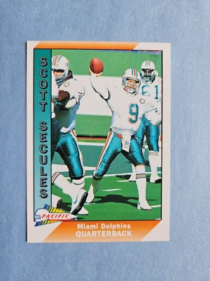 Scott Secules NFL card #282 Pacific Football 1991 Miami Dolphins - Image 1 of 2