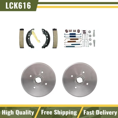 Kit de herrajes de tambores de freno y zapatas de freno trasero para Volkswagen Rabbit 1980-1984 Foto 1 de 4