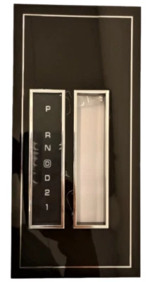 Placa de cambio superior Cutlass 442 Calais 1978-88 cromada y negra parte GM #558553 Foto 1 de 3