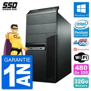 PC Tour Lenovo ThinkCentre M92p Pentium G2020 RAM 32Go SSD 480Go Windows 10 Wifi - Imagen 1 de 8