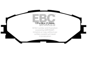 Pastillas de freno delanteras EBC Greenstuff para Toyota Yaris 1.5 Hybrid (NHP130) (2012 > 13) - Imagen 1 de 1