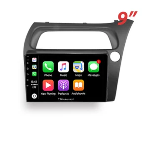 9" Wireless CarPlay Android Auto Nakamichi BT For Honda Civic 2006-2011 Hatch - Picture 1 of 2