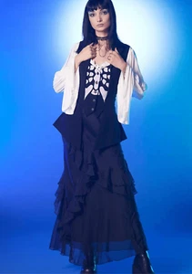 Hot Topic Corpse Bride Skeleton Hi-Low Waistcoat Vest Size Small Costume - Picture 1 of 9