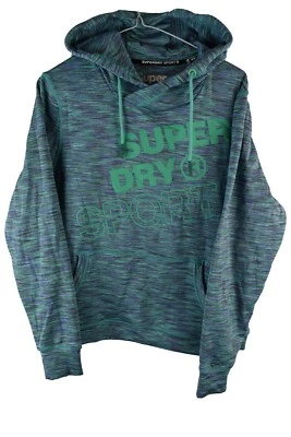SUPERDRY Sport Blue Hoodie size Uk 16 Womens Pullover Casual Outdoors Outerwear - Image 1 of 4