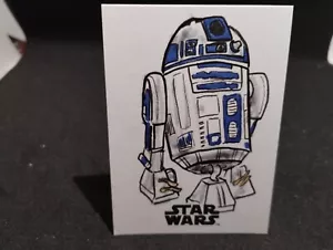 Topps Star Wars Galaxy Sketch Card R2-D2 Matt Bittich Autograph NM - Picture 1 of 2