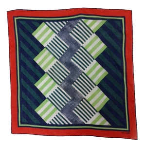 NEW FISBA-STOFFELS Scarf Geometric Cotton Square Swiss Made 20" Sq - Picture 1 of 3