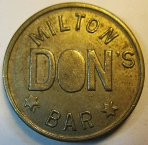 Vintage 1950s or Earlier Don's Bar Milton Token St. Paul, Minnesota - Picture 1 of 3