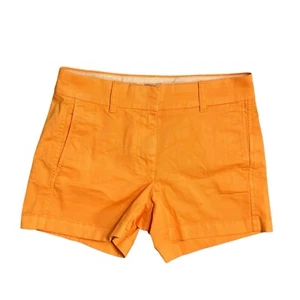 J Crew Shorts Womens 0 Orange 4” Stretch Chino H5806 Classic Bright Colorful - Picture 1 of 10