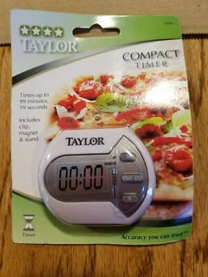 COMPACT TIMER Taylor - clip magnet stand - NEW! 5806 digital battery operated - Image 1 of 3
