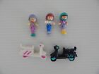 Vintage 1994 Polly Pocket Scooter Fun - 3 poupées & 2 scooters 100 % complets - USA