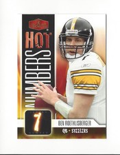 2006 Flair Showcase Hot Numbers #HN3 Ben Roethlisberger Steelers
