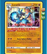 4x Lucario 079/172 HOLO Pokemon TCG Online Digital Card PTCGO SENT FAST
