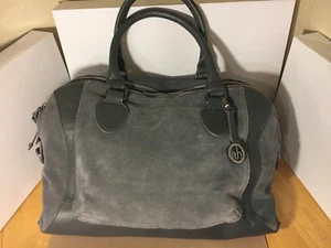 AUDREY BROOKE Bag PARAMOUNT LEATHER SUEDE SATCHEL Double Handles Bag Handbag - Picture 1 of 12