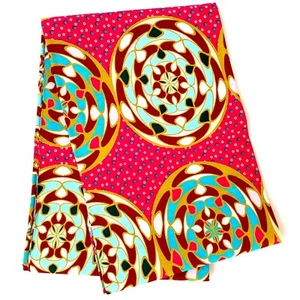 Afrikanischer Baumwolldruck Stoffe Ankara Wachs schöne Farben 1 Yard bis 6 Yards - Bild 1 von 3