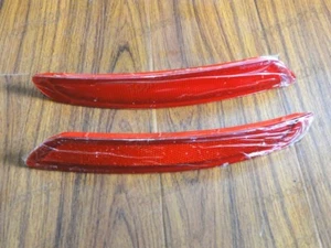 Left Right Rear Bumper Reflectors Lamps Red Lens For Ford Fiesta 2013-2015 Sedan - Foto 1 di 2