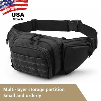 Tactical Waist Bag Concealed Gun Carry Pouch Military Pistol Holster Fanny Pack - Image 1 of 4