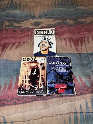 Coolio Cassette Single Lot Fantastic Voyage 1, 2 (Sumpin’ New) Gangstas Paradise - Image 1 of 3