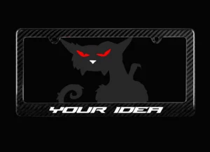 Custom Carbon Fiber License Plate Frame With YOUR IDEA 100% Carbon Fiber - Picture 1 of 10