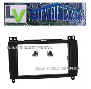 1025 RMS Mascherina Adattatore Vano Autoradio 2 DIN Col NERO Mercedes Vito Viano - Foto 1 di 1