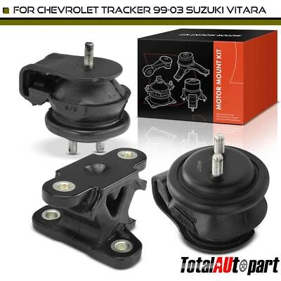 3 件发动机电机和变速器安装适用于雪佛兰跟踪器 1999 - 2003 铃木 Vitara — 第 1/4 张图片