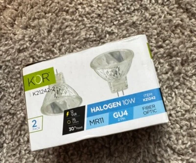 2 Pack 10 Watt MR11 12 Volt Precision Reflector Fiber Optic Bulb 10W 12V - Image 1 of 4