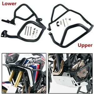 Upper and Lower Engine Guard Crash Bars For Honda Africa Twin CRF1000L 2016-2018 - Picture 1 of 12